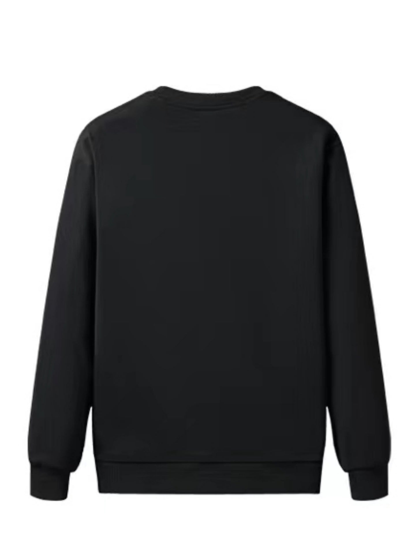 Thermal Trendy Fleece Sweatshirt, Men's Casual Classic Design Crew Neck Sweatshirt For Men Fall Winter